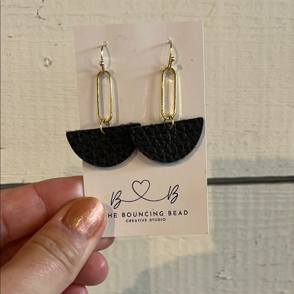 Black and Gold Earrings